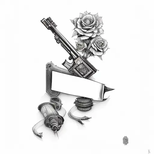 guns and roses tattoo design idea