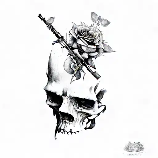 guns and roses tattoo design idea