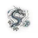 Simple Dragon tattoo design idea