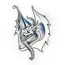 Simple Dragon tattoo design idea