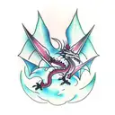 Simple Dragon tattoo design idea