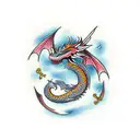 Simple Dragon tattoo design idea
