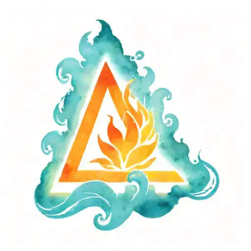 fire sign and maui tattoo design idea