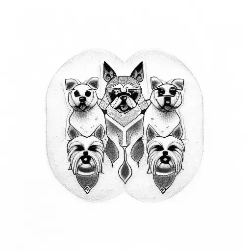Dotwork A Tattoo Of A Three headed Dog Tattoo Idea BlackInk AI dotwork-a-tattoo-of-a-three-headed-dog-tattoo-idea-blackink-ai