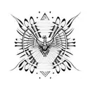 Polynesian Eagle tattoo design idea