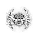 Polynesian Eagle tattoo design idea