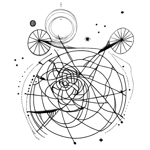 astronomy tattoo design idea