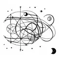 astronomy tattoo design idea