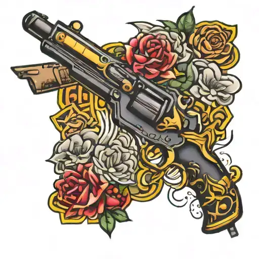 guns drugs money tattoo design idea