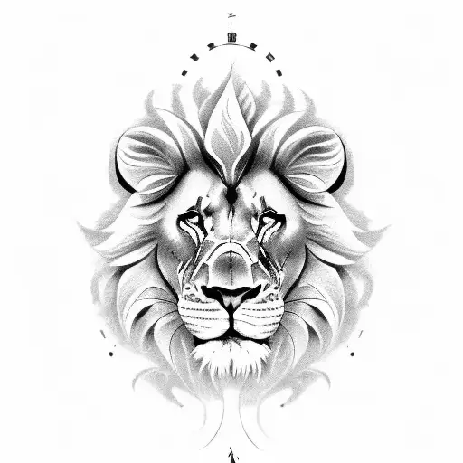 rose, lion, 5, family tattoo design idea