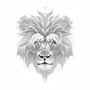 rose, lion, 5, family tattoo design idea