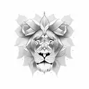 rose, lion, 5, family tattoo design idea