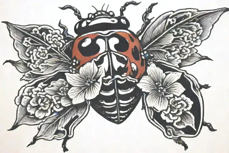 Ladybug tattoo design idea