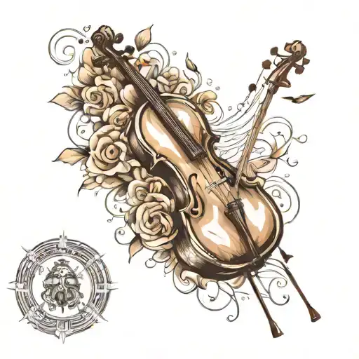 cello, music tattoo design idea