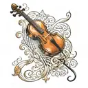 cello, music tattoo design idea