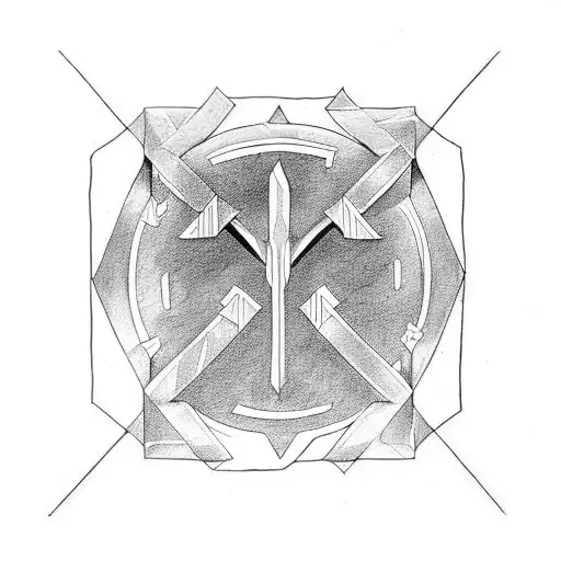 Thor's hammer tattoo design idea