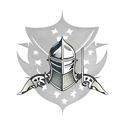 Medieval Knight tattoo design idea