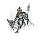 Medieval Knight tattoo design idea