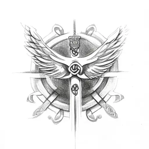 Celtic Angel tattoo design idea