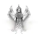 Celtic Angel tattoo design idea
