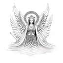Celtic Angel tattoo design idea