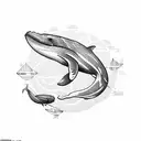 Whale tattoo design idea