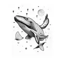 Whale tattoo design idea