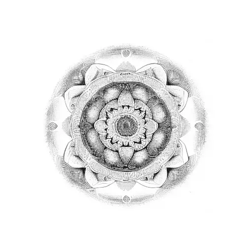 spiritual mandala tattoo design idea