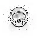spaceman half zombie  tattoo design idea