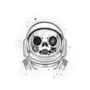 spaceman half zombie  tattoo design idea