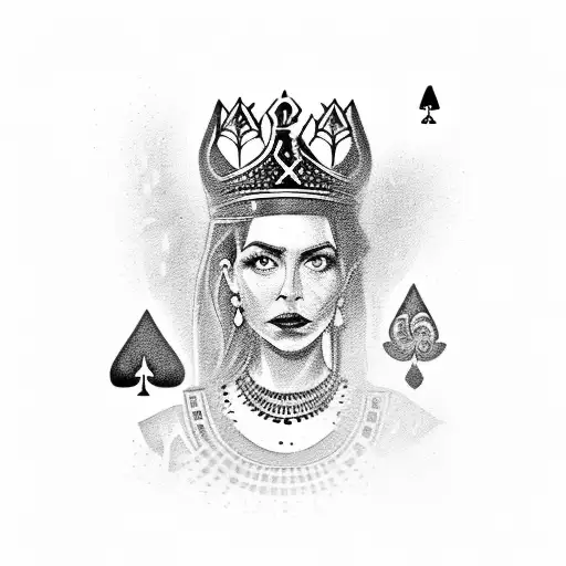 Queen of spades bbc blacked tattoo design idea