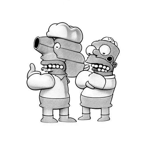 homer simpsons mechanic tattoo design idea