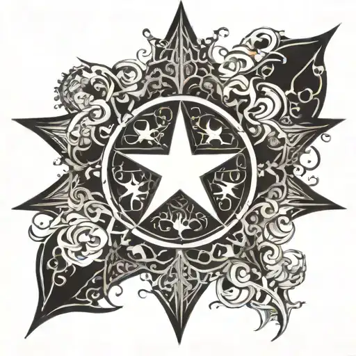 Star tattoo design idea