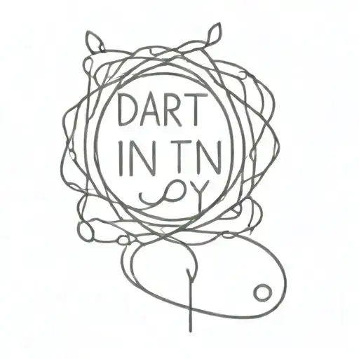 Dart'n Joy written tattoo design idea