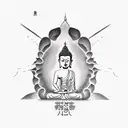 Buddha tattoo design idea