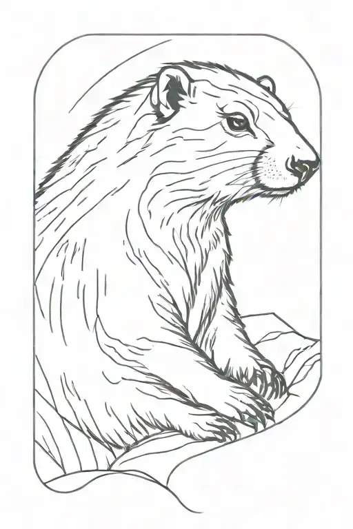 marmot tattoo design idea