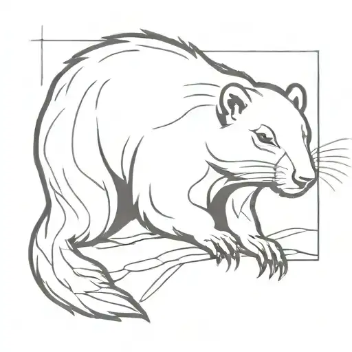 marmot tattoo design idea