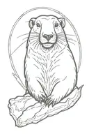 marmot tattoo design idea