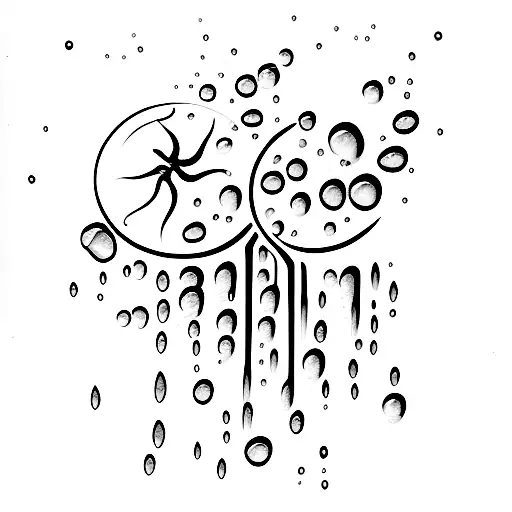 Raindrops on a window tattoo design idea