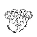 dumpling holding hands with dumpling  tattoo design idea