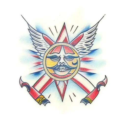 argentina sun tattoo design idea