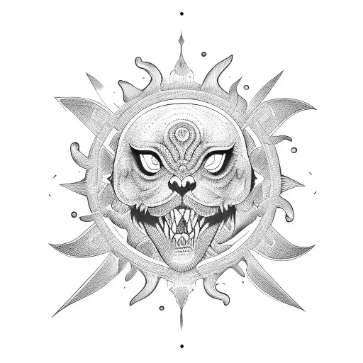 argentina sun tattoo design idea