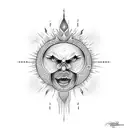 argentina sun tattoo design idea