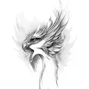 Phoenix rising from the ashes arm sleeve tattoo design idea