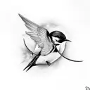 Swallow Bird tattoo design idea