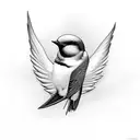 Swallow Bird tattoo design idea