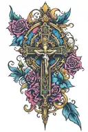 Catholic tattoo design idea