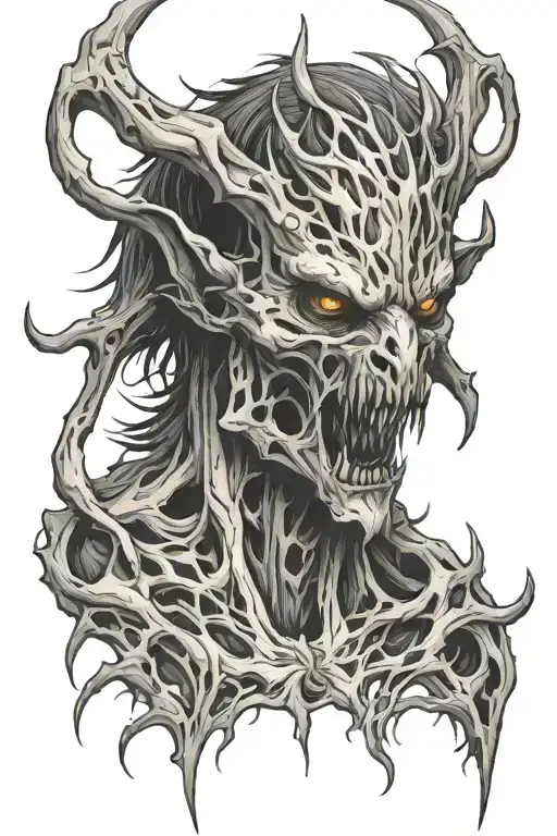 wendigo lurking tattoo design idea