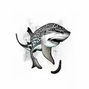 leopard-shark tattoo design idea