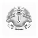 Helmet of the goddess Minerva, with the number 50 in Roman numerals inside the helmet. tattoo design idea